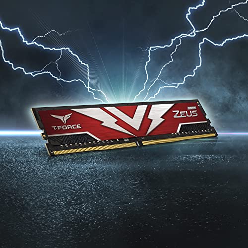 TEAMGROUP T-Force Zeus DDR4 32GB Kit (2 x 16GB) 3200MHz (PC4 25600) CL16 Desktop Gaming Memory Module Ram - TTZD432G3200HC16FDC01