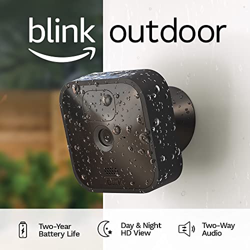 Blink Outdoor - wireless, weather-resistant HD security camera, two-year battery life, motion detection, set up in minutes – 3 camera kit