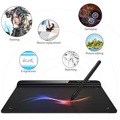 Drawing Tablet XP-PEN StarG640 Digital Graphics Tablet 6x4 Inch Ultrathin Tablet with 8192 Levels Battery-Free Stylus Pen Tablet for Mac, Windows and Chromebook (Drawing and E-Learning/Online Classes)