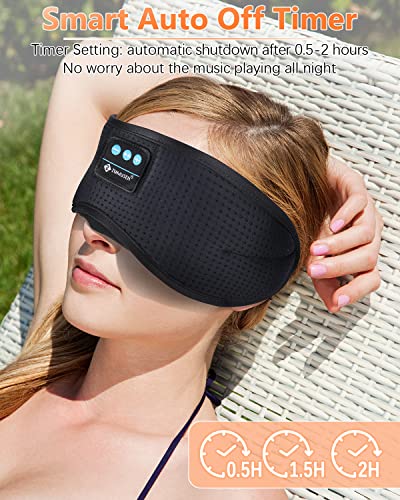 Sleep Headphone, Bluetooth Wireless White Noise Sleeping Eye Mask,3D Breathable Sleep Mask with Timer for Sleeping Travel Relaxation, Meditation, Cool Gadgets for Women Man