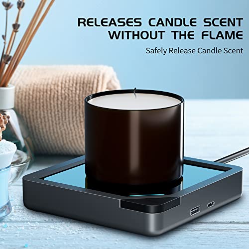 Coffee Mug Warmer Dual USB - Yolin Cup Warmer for Office Desk Use / Electric Beverage Warmer with Auto Shut Off After 8 Hours Feature / Coffee Warmer Plate for Cocoa Tea Water Milk Candle