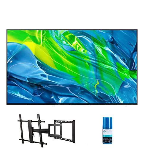 Samsung QN55S95BAFXZA 55" Quantum OLED HDR UHD 4K Smart TV with a Walts TV Large/Extra Large Full Motion Mount for 43"-90" Compatible TV's and a Walts HDTV Screen Cleaner Kit (2022)