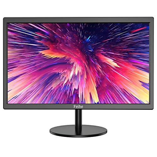 Feihe 21.5 Inch Full HD 1080p Monitor with VGA & HDMI Ports, 75Hz Refresh, Rate & 5s Response Time, Computer Monitor for Business and Office