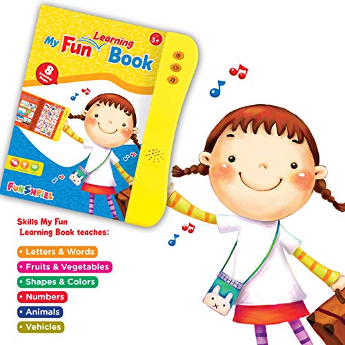 ABC Learning For Toddlers Sound Book, Ideal for Learning & Education Toys, Speech Therapy Toys, Preschool Learning Toys, 8 Page Toddler Activity Book Learning Alphabets, Animal, Speak and Spell & More