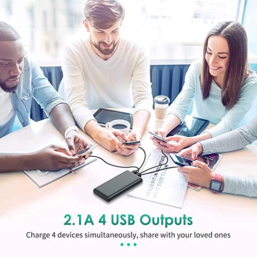 Portable Charger 38800mAh,LCD Display Power Bank,4 USB Outputs Battery Pack Backup, Dual Input USB-C Phone Charging Compatible with iPhone 13 Pro Max/13 Mini/12,Android Samsung Galaxy/Pixel/Nexus/iPad