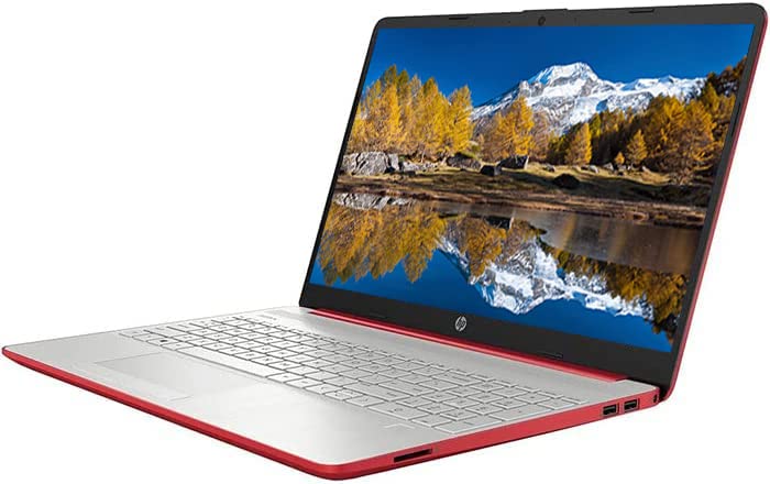 HP 2023 15'' HD IPS Laptop, Windows 11, Intel Pentium 4-Core Processor Up to 2.70GHz, 4GB RAM, 256GB SSD, HDMI, Super-Fast 6th Gen WiFi, Dale Red (Renewed)