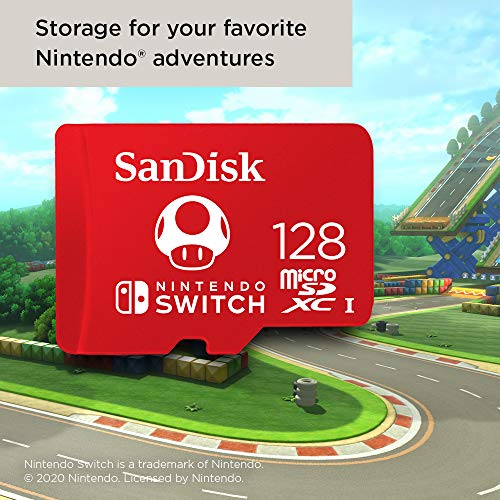 SanDisk 128GB microSDXC-Card, Licensed for Nintendo-Switch - SDSQXAO-128G-GNCZN