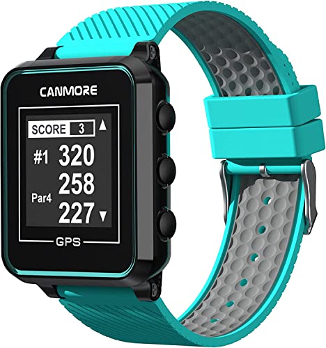 CANMORE TW-353 GPS Golf Watch - Essential Golf Course Data and Score Sheet - Minimalist & User Friendly - 38,000+ Free Courses Worldwide - 4ATM Waterproof - 1-Year Warranty - Turquoise