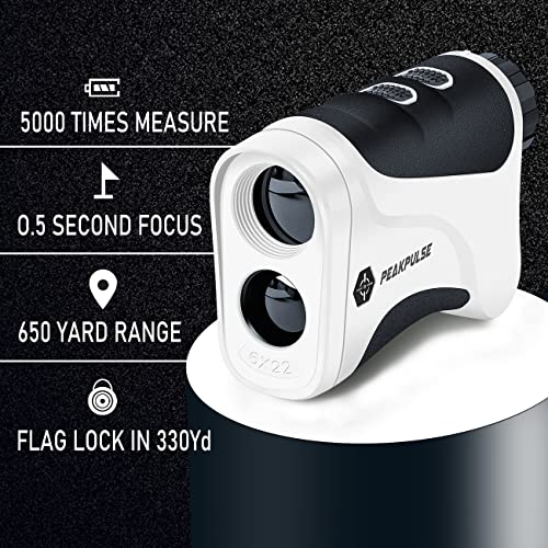 PEAKPULSE Golf Laser Rangefinder for Golf & Hunting Range Finder Gift, Distance Finder with Slope Mode, Flag Pole Locking Vibration︱Fast Focus System.