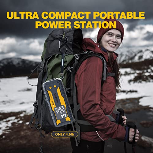 GOOLOO GTX280 Portable Power Station Jump Starter with Detachable AC Inverter, 280Wh Power Bank, PD 100W Type-C(in/Out), 150W DC, 120W AC, Compact Backup Lithium Battery for Outdoor & Indoor