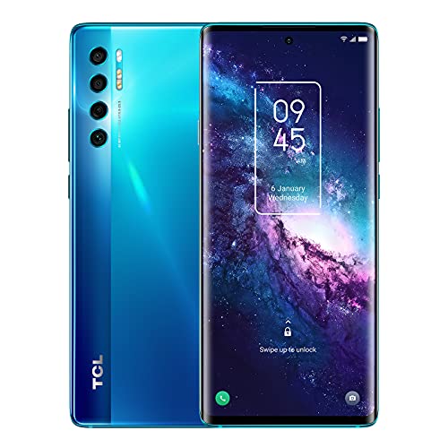 TCL 20 Pro 5G Unlocked Android Smartphone, 6GB+256GB, 4500mAh, Marine Blue & TCL MOVEAUDIO S600 True Wireless Earbuds, 32Hrs Playtime, Water Resistance,Grey