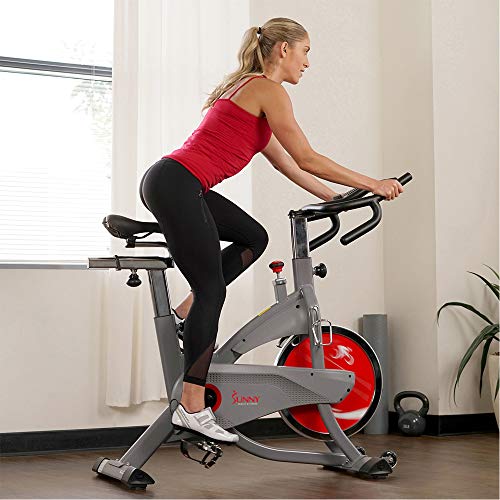 Sunny Health & Fitness AeroPro Indoor Cycling Exercise Bike with 44 LB Flywheel and Magnetic Resistance - SF-B1711, Grey