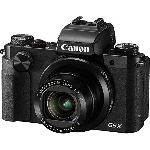 Canon PowerShot G5 X Digital Camera (0510C001), 64GB Card, Card Reader, Deluxe Soft Bag, Flex Tripod, Hand Strap, Memory Wallet, Cleaning Kit (International Model)