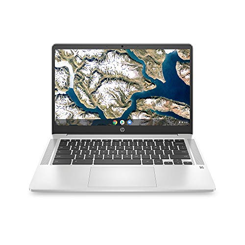 2020 HP Chromebook 14" HD Laptop Computer, Intel Quad-core Pentium Silver N5000 Processor, 4GB RAM, 64GB eMMC, B&O Audio, HD Webcam, Long Battery Life, USB-C, Chrome OS, Grey, 128GB SnowBell USB Card