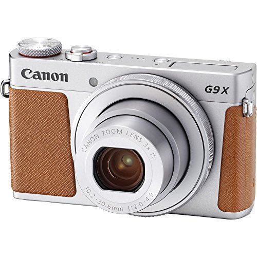 Canon PowerShot G9 X Mark II Digital Camera (Silver) (1718C001), 64GB Card, NB13L Battery, Corel Photo Software, Card Reader, Soft Bag, Flex Tripod, Hand Strap + More