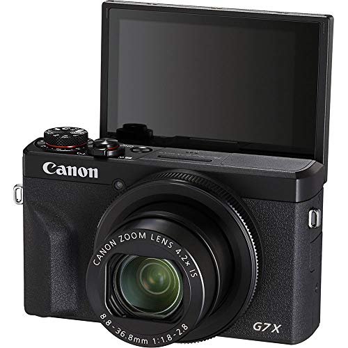 Canon PowerShot G7 X Mark III Digital Camera (Black) with Essential Accessory Bundle - Includes: SanDisk Ultra 64GB SDXC Memory Card, 1x Seller Supplied Replacement Battery, 50" Tripod & Much More