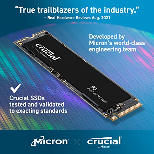 Crucial P3 1TB PCIe 3.0 3D NAND NVMe M.2 SSD, up to 3500MB/s - CT1000P3SSD8