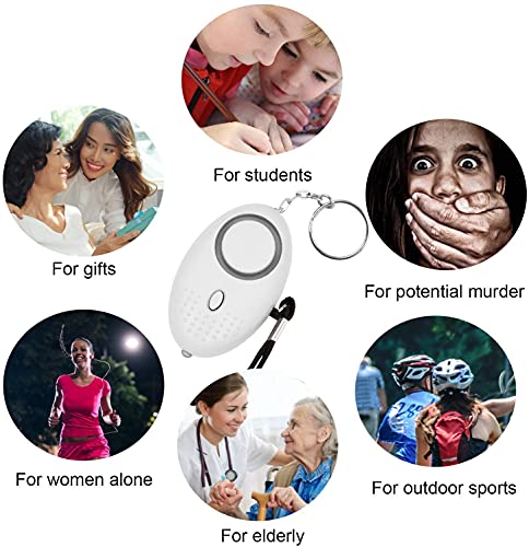 Safe Sound Personal Alarm, 12 Packs 140DB Personal Security Alarm Keychain with LED Lights, Emergency Safety Alarm for Women, Men, Children, Elderly