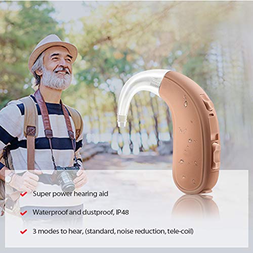 Hearing Aid Digital Super Power Hearing Amplifier for Adults & Seniors, Crystal Clear Hearing Sound with Noise Reduction, 3 Modes Light, Moderate & Severe Hearing Loss, AFC WDRC – Tools & 2 Battery