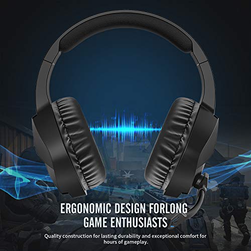 BINNUNE Wired Gaming Headset with Microphone for PS4 PS5 Xbox One PC Playstation 4 5 Xbox 1 Series X, S, Game Audifonos Gamer Headphones with Mic