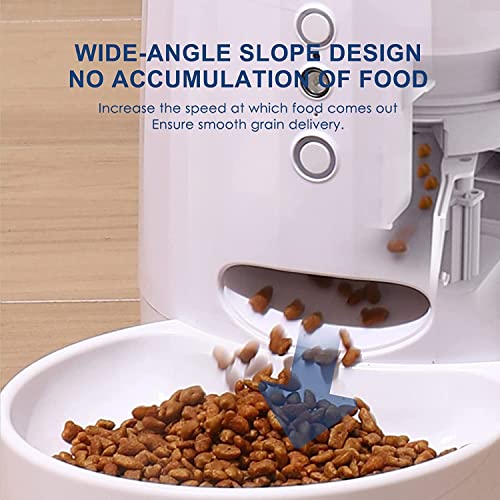 Automatic Cat Feeder App Control - Wi-Fi Enabled Smart Cat Food Dispenser with Music & Timer Setting, Auto Dog Feeder 1-10 Meals, Voice Record, BPA-Free, 4L for Small & Medium Pets