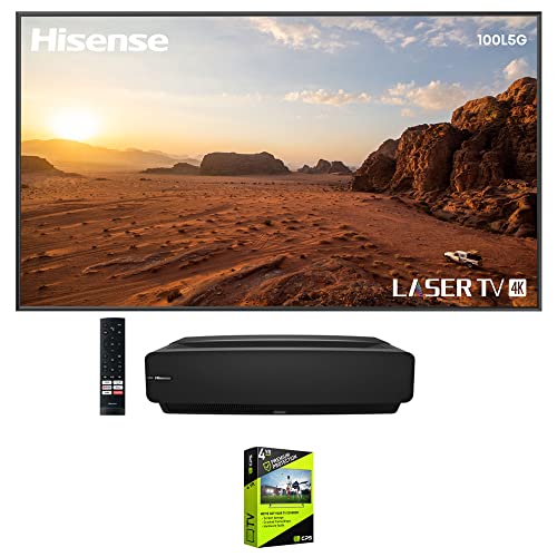 Hisense 100L5G-CINE100A 100" 4K Ultra-Short-Throw Laser TV & 100' ALR Cinema Screen Bundle with Premium 4 YR CPS Enhanced Protection Pack