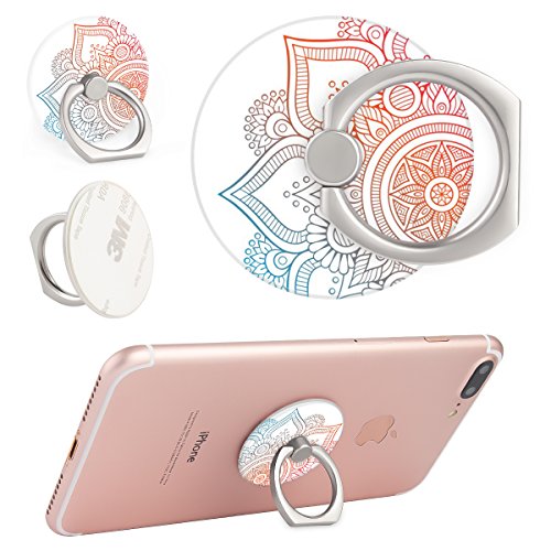 Three Pack-Ring Phone Holder Bracket Stand Kickstand for Smartphones,Tablets,Pads-Mandala Flower