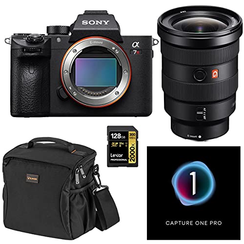 Sony Alpha a7R IV Mirrorless Digital Camera (V2) with FE 16-35mm f/2.8 GM Lens Bundle with Capture One Pro Photo Editing Software, 128GB UHS-II V90 SD Card, Bag