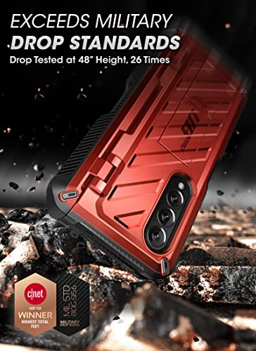 SUPCASE Unicorn Beetle Pro Series Case for Samsung Galaxy Z Fold 3 5G (2021), Full-Body Dual Layer Rugged Case with Built-in Screen Protector & Kickstand & S Pen Slot (Ruddy)