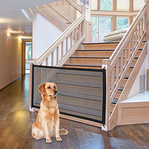 NWK Magic Pet Gate for The House Stairs Providing a Safe Enclosure for Pets to Play and Rest, 8 Hooks (30'' X 43'')
