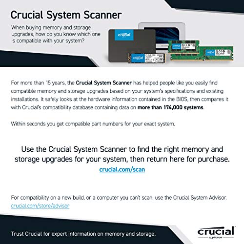 Crucial BX500 1TB 3D NAND SATA 2.5-Inch Internal SSD, up to 540MB/s - CT1000BX500SSD1