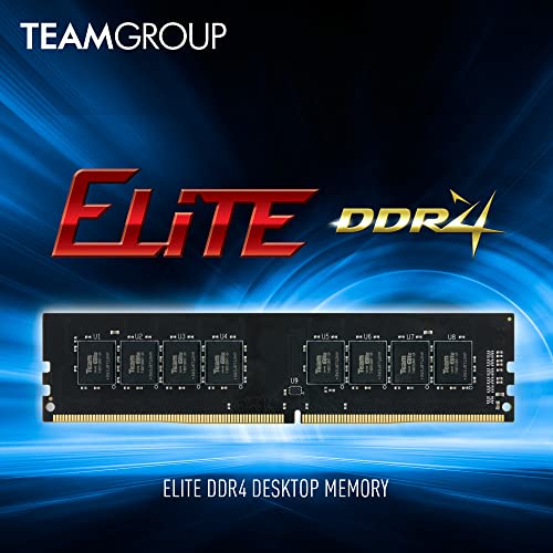 TEAMGROUP Elite DDR4 32GB Kit (2 x 16GB) 3200MHz (PC4-25600) CL22 Unbuffered Non-ECC 1.2V UDIMM 288 Pin PC Computer Desktop Memory Module Ram Upgrade - TED432G3200C22DC01