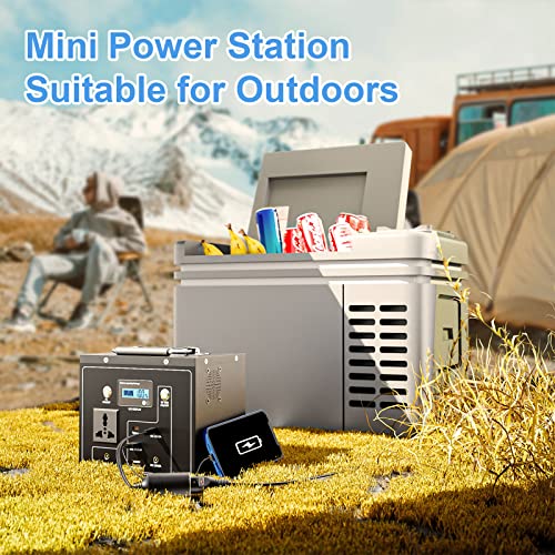 Portable Power Station for Camping: enelong Electric Solar Generator with AC & DC Outlet,294Wh Backup Lithium Battery Pack quiet with 2 USB,Rechargeable Bank Supply for CPAP RV Home Emergency