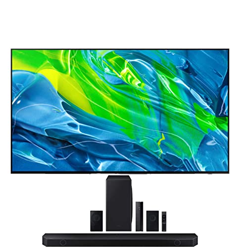 Samsung QN65S95BAFXZA 65" Quantum OLED HDR UHD 4K Smart TV with a Samsung HW-Q910B 9.1.2ch Soundbar with Subwoofer and Rear Speakers (2022)