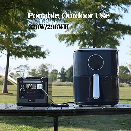 LytinRoop Portable Power Station 320W ,298Wh LiFePO4 Battery Solar Generator,With 2 110V AC Outlets,USB /Type C /PD 60W Ports, Solar Power Generator for Home Emergency/Outdoors Camping