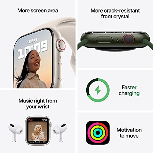 Apple Watch Series 7 [GPS + Cellular 45mm] Smart watch w/ (PRODUCT)RED Aluminum Case with (PRODUCT)RED Sport Band. Fitness Tracker, Blood Oxygen & ECG Apps, Always-On Retina Display, Water Resistant - AOP3 EVERY THING TECH 