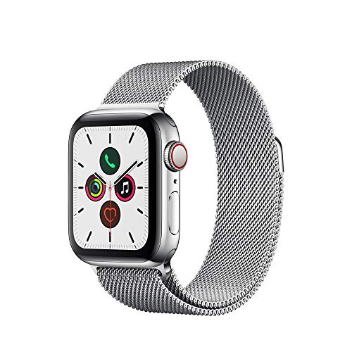 Apple Watch Series 5 (GPS + Cellular, 40mm) -  Stainless Steel Case with Milanese Loop