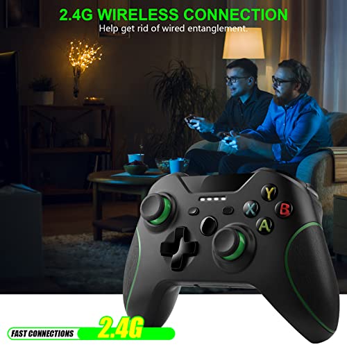 Sogdeco Wireless Controller Compatible with Xbox One - 2.4GHz Game Controller Built-in Dual Vibration Gamepad Compatible with Xbox One/One S/One X/One Series X/S/Elite/PC Windows 7/8/10 (Black)