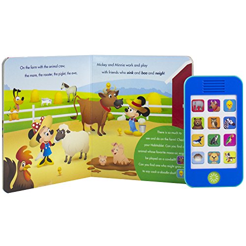 Disney Baby Mickey Mouse, Lion King, and More! - Hello Animals! Book and Animal Sound Tablet - Little My Own Phone - PI Kids (Play-A-Sound)