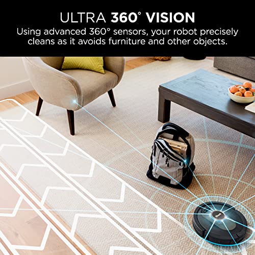 Shark AV2501AE AI Robot Vacuum with XL HEPA Self-Empty Base, Bagless, 60-Day Capacity, LIDAR Navigation, Perfect for Pet Hair, Compatible with Alexa, Wi-Fi Connected, Carpet & Hard Floor, Black