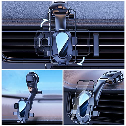 Car Phone Holder Mount,Dashboard Car Phone Holder Universal Sturdy Suction Cup Car Phone Mount,Compatible with iPhone13 Pro Max 12 11 X XS XR,Samsung Galaxy S21 S20 S10 All Smart Phone and Cars
