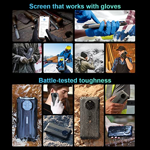 5G Rugged Smartphone Unlocked, Blackview BL8800, 8GB+128GB Dual SIM Unlocked Cell Phones, 50MP+ 20MP IR Night-Vision Camera, 8380mAh Battery 33W Fast Charge, 6.58"HD, IP68/IP69K Waterproof,GPS,NFC,OTG