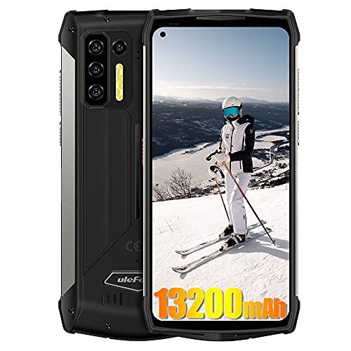 Ulefone Power Armor 13 Rugged Smartphone 2022, 13200mAh Battery Android 11 8GB+256GB Waterproof Phone, 33W Fast Charge 15W Wireless Charging, 6.81"FHD+ 48MP Camera, Dual 4G Rugged Phone, OTG ,NFC, GPS