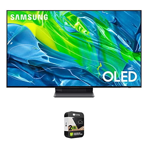 Samsung S95B 55 inch 4K Quantum HDR OLED Smart TV (2022) Bundle with Premium 2 YR CPS Enhanced Protection Pack