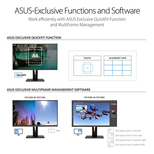 ASUS ProArt PA329C 32” 4K (3840 x 2160) HDR10 DisplayHDR600 Monitor 100% Adobe RGB IPS Eye Care DisplayPort USB Type-C HDMI, Black