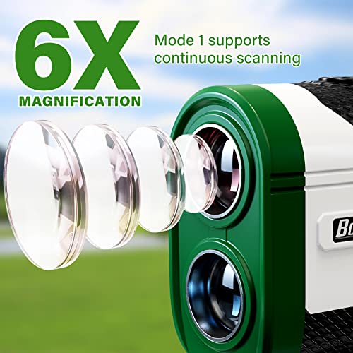 Bozily Golf Rangefinder with Slope, 6X Laser Range Finders, 1500 Yards Laser Rangefinder Kits with Carrying Case, Flag-Lock Tech with Vibration, Continuous Scan Tech, Free Battery