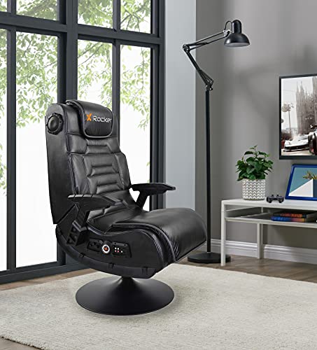 X Rocker, 5139601, Pro Series Pedestal 2.1 Video Gaming Chair, Black