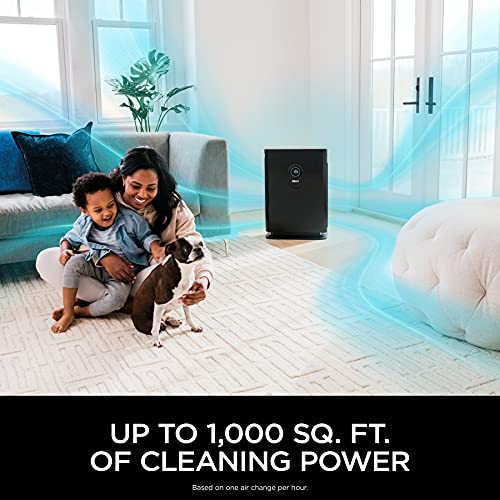 Shark HE402AMZ Air Purifier 4 True HEPA with Microban Protection, up to 1000 Sq. Ft., Captures 99.98% of particles, allergens, viruses, smoke, odors to 0.1–0.2 microns, Advanced Odor Lock, 4 Fan, Grey