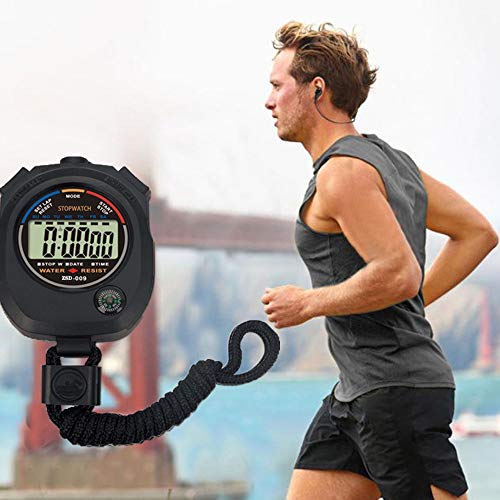 2 Pack Multi-Function Electronic Digital Sport Stopwatch Timer, Large Display with Date Time and Alarm Function,Suitable for Sports Coaches Fitness Coaches and Referees