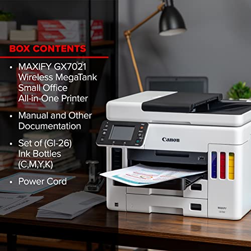 MAXIFY GX7021 Wireless MegaTank Small Office All-in-One Printer